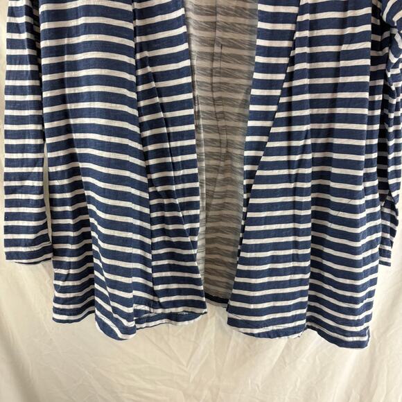 Fresh Produce Weekender Open Front Striped Nautical Blue White Large - Picture 4 of 7